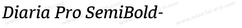 Diaria Pro SemiBold字体转换